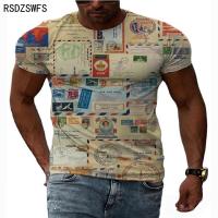 Summer Fashion Poster Graphic 3D printing New Art Graffiti Short-Sleeved Tops Mens O-Neck Casual Streetwear Punk T Shirts