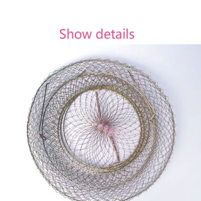 Lobster Mesh Fishing Net Prawn Crab Cage Folding Trap Net Foldable Metal Wire Fish Shrimp Basket