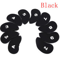 Jay 10pcs Neoprene Golf Club Putter Head Cover Wedge Iron Protective Headcovers Set