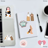 Snoopy สติกเกอร์รูปอุ้งเท้าสัตว์น่ารัก61ชิ้นขวดน้ำกราฟฟิตี้สวยงามกันน้ำแพ็คสติกเกอร์รูปอุ้งเท้าแมวกีตาร์สุนัขแมว