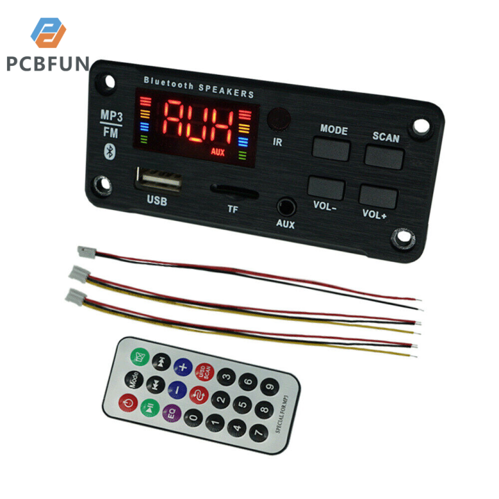 pcbfun-ตัวถอดรหัส-mp3บอร์ดเครื่องถอดรหัส-dc12v-bt-บอร์ดเครื่องถอดรหัส-mp3โมดูลเสียง-usb-s-d-วิทยุทีเอฟเอฟเอ็ม-wma-wav-lossless