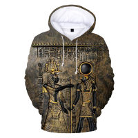 2023 NewAncient Horus อียิปต์ God Eye Of Egypt Pharaoh Anubis 3D พิมพ์ Hoodie เสื้อผู้ชายผู้หญิง Casual Pullover Streetwear Hoodies