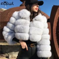 [COD] FQLWL Fluffy Faux Fur Coat Jacket Sleeve Cropped Puffer Outwear