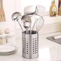 【hot】 Utensil Holder Cutlery Rack Drainer Fork Chopsticks Storage Basket Organizer