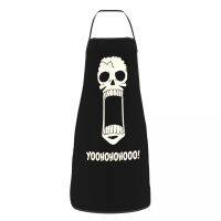 Brook Bandai One Piece Aprons for Women Men Sleeveless Kitchen Bibs Anime Polyester Household Cleaning Tablier