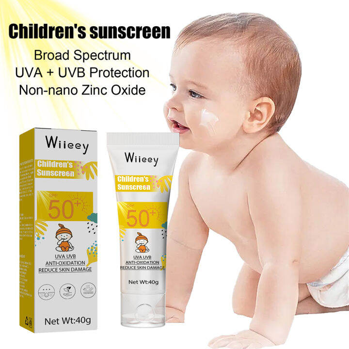 Children's Sunscreen spf50 face body sunblock cream Moisture Repair ...