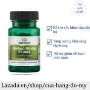 Viên uống hoạt chất Swanson Ginkgo Biloba Extract 60mg 30 viên