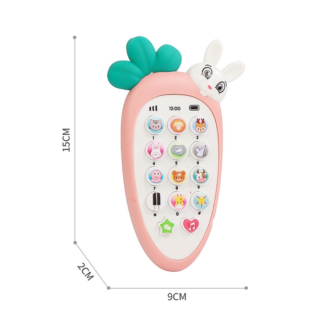 Ready Stock Baby Kids Phone Toy early education toys Chinese Musical Lullaby Radish tee ther bit to Main bayi