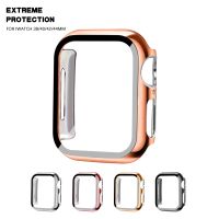 Full cover for Apple Watch series 5 4 3 21 bumper hard frame case with glass film for iWatch screen protector 38mm40mm 42mm 44mm