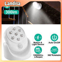 7leds Motion Light 300lm 360 Degree Rotation Indoor Cordless Adjustable Activated Sensor Spotlight