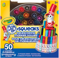 Crayola ชุดสีเมจิกแท่งสั้นล้างออกได้50สีในกล่องทาวเวอร์