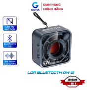 Loa bluetooth mini bass mạnh Gutek DW12 vỏ trong suốt nghe nhạc không dây