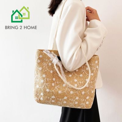 Bring 2 Home ʕっ•ᴥ•ʔっกระเป๋าผ้า กระเป๋าสะพาย กระเป๋าผ้าแคนวาส กระเป๋าสไตล์เกาหลีลายการ์ตูนน่ารัก ✿สินค้าพร้อมส่ง✿