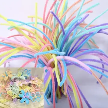 100pcs 30cm Chenille Stems Pipe Cleaners Kids Plush Educational Toy  Colorful Pipe Cleaner Toys Handmade DIY Craft Supplies