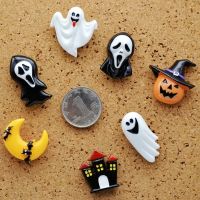 7pcs Halloween Push Pins Decoration Pumpkin Bat Ghost Thumbtack Drawing Tack Pin Creative Cork Board Layout Halloween Supplies Clips Pins Tacks