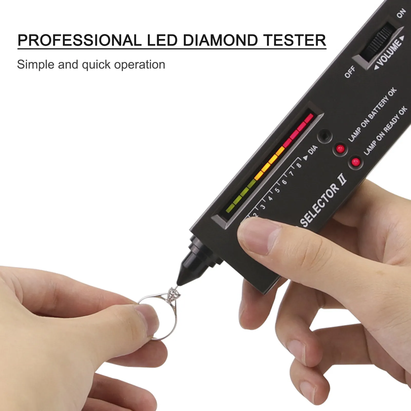 Diamond Selector II Professioneller LED Diamanttester Diamant Indikator N1N8