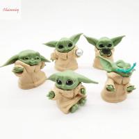 SHINNIY 4-6ซม. น่ารักตุ๊กตาขนาดมินิ Mandalorian Baby Yoda ตุ๊กตาแอคชั่นของเล่น Yoda รูปปั้นลูกช้าง