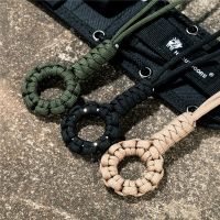 Handmade Multifunction 7-core Umbrella Rope Weaving Keychain Lanyard paracord Rope Knitting  Anti-lost ring buckle Car Keyring Key Chains