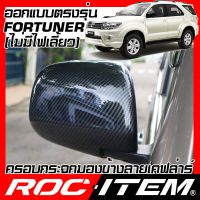 ครอบกระจกมองข้าง เคฟลาร์  TOYOTA ตรงรุ่น Fortuner ลาย คาร์บอน เคฟล่า ฝาครอบ กระจกข้าง ROC ITEM ชุดแต่ง ฟอร์จูนเนอร์ ครอบกระจก กระจกมองข้าง Carbon Kevlar