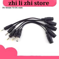 zhilizhi Store DC female 5.5x2.1mm Power adapter to Male jack Plug  5.5*2.5mm 3.5x 1.35mm 4.0x1.7mm 2.5mm 4.8mm converter Extension cord