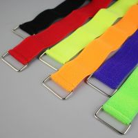 【CW】 5x50cm 6color Hook and Loop Reusable Fastening Wrap Strap cable elastic ties Organizer with Plastic Buckle End free shipping1051