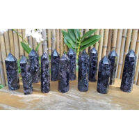 1 Pc Indigo Gabbro Tower, Mystic Merlinite, Point, Pillar, Wholesale Obelisk, Generator, Terminated, Grid,Meditation