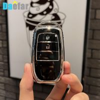 dvvbgfrdt 2 Button TPU Car Key Case Cover for Toyota Hilux Innova Rav4 Fortuner Yaris 2021 Key Shell Fob Holder Keychain Accessories