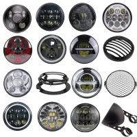 5.75 5 3/4นิ้ว LED สีดำไฟหน้ารถจักรยานยนต์สำหรับ Harley Sportster 1200 XL1200L XL1200C 883 XL883 883L XL883R 48