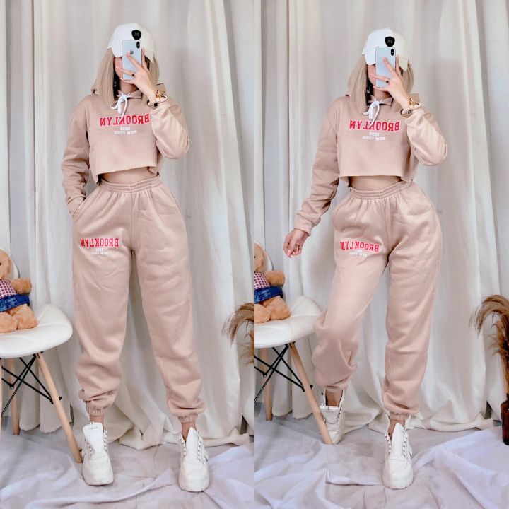 brooklyn terno hoodie croptop jogger pants for women with S H E I N ...