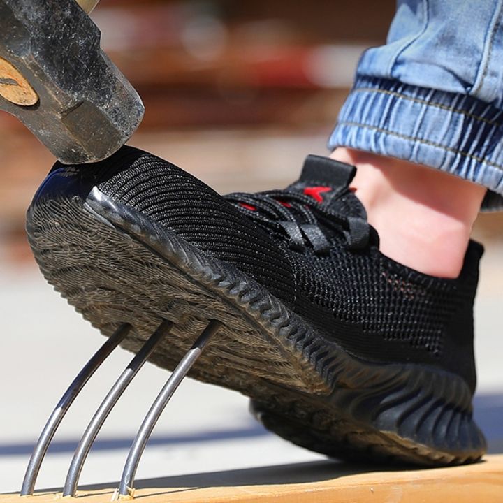 รองเท้าผู้ชายที่ทำงานระบายอากาศได้ดี-p56lgud-น้ำหนักเบา-รองเท้าเซฟตี้กันการเจาะนิ้วเท้า
