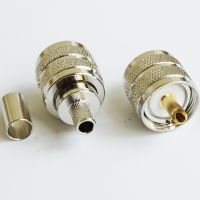 1X Pcs PL259 PL-259 SO239 SO-239 UHF Male Socket Crimp for RG-8X RG8X RG59 LMR240 Cable Brass RF Connector Coaxial Adapters