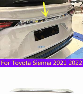 ชิ้นส่วนรถยนต์ ABS โครเมี่ยมคาร์บอนไฟเบอร์ฝาท้ายตัดประตูด้านหลังแม่พิมพ์แต่งรถสำหรับ Toyota Sienna 2021 2022อุปกรณ์เสริม87Tixgportz