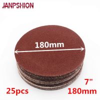 JANPSHION 25pcs 7" 180mm Peel &amp; Stick Sandpaper Sanding Disc for Sander with Grit 60 80 120 180 240 320 400 600 800 1000 1200 Power Sanders