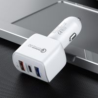 ที่ชาร์จแบตในรถชาร์จเร็ว20W USB PD QC3.0 PD3.0 SCP AFC PD ที่ชาร์จความเร็วสูง5A USB ประเภท C รถตัวชาร์จไฟสำหรับ iPhone 14 Samsung Xiaomi LCZ396ที่ชาร์จแบตในรถ S