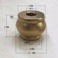 ✢ 1pcs M10x24mmx21mm copper drum type connection accessories nut lamps decorate fixed nuts thickened brass