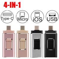 4 in 1 Type-c OTG USB Flash Drive 64GB Memory Stick For iPhone Android PC 128G 256 GB USB 3.0