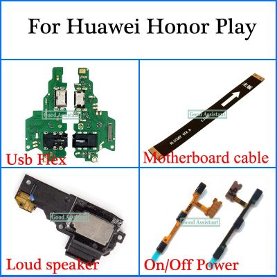 สําหรับ Huawei Honor Play COR-AL00 COR-AL10 COR-TL10 COR-L29 สายเมนบอร์ด Usb Flex ลําโพงดังเปิดปิดสายไฟ Flex Cable