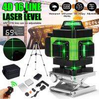 4D 16 Lines Green Laser Levels 360 Horizontal &amp;Vertical Cross Lines Auto Self-Leveling super powerful Laser Tools with Tripod EU