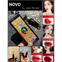 5335 NOVO (ใหม่/แท้) ลิปกลอส ลิปเนื้อซอฟท์แมท เนื้อกำมะหยี่ นุ่มละมุนปาก สีสวย ติดทน ปากไม่แห้ง Queens Vintage Velvet Lip Glaze(เครื่องสำอาง)