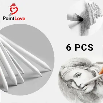 3/6pcs Set Blending Smudge Stump Stick Tortillon Sketch Art White Drawing  Charcoal Sketching Tool Rice Paper Pen Artist Supplies