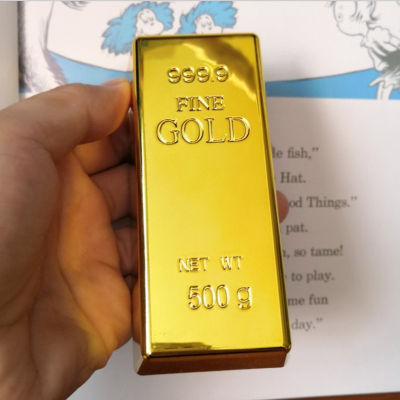 แท่งทองคำเทียม,อิฐทอง,ที่กั้นประตู,ของตกแต่ง,บล็อกอุปกรณ์ประกอบฉากทองคำชุบทองขนาดใหญ่,ตกแต่งบ้าน Spengluomaoyi