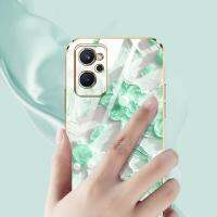 เคสหรูสำหรับ OPPO A96 A36 A76 4G K10 9i Realme 4G แฟชั่นภาพสีน้ำมันกันกระแทกกล้องป้องกันเคสโทรศัพท์โทรศัพท์มีฟรีสายคล้อง