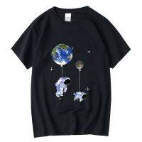 Xin Yi Men Tshirt High Quality Cotton Funny Wander In Space Printing Loose Ohals Men Tshirt Man