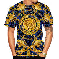 Noble Lion รูปแบบ3D พิมพ์เสื้อยืดผู้ชาย/ผู้หญิงหลวมขนาดใหญ่แขนสั้นเสื้อตลก Streetwear