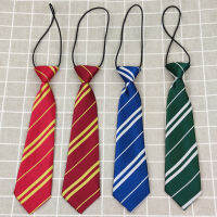 Harry Potter Striped Knot-Free Short Tie Elastic Shirt Uniform อุปกรณ์ตกแต่งการถ่ายภาพ Props