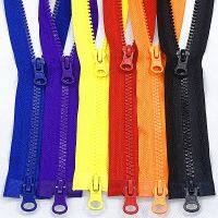 1pcs Double Zippers 5 80cm 90cm 100cm Plastic Resin Double Zippers Colored Clothes Sliders Clothes Bags Sewing Materials