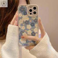 HESTING ลูกอมสีฟ้าฝาครอบกล่องสีลายดอกไม้สำหรับ iPhone 13Pro Max เคสโทรศัพท์มือถือเคสโทรศัพท์นิ่มสำหรับ iPhone Back Cover เคสโทรศัพท์ TUP TUP