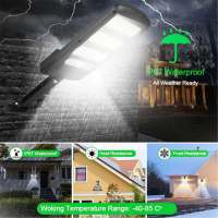 1000W IP67 Solar Light Motion Sensor Wall Outdoor Street Light Wall Waterproof Industrial Garden Highway Thin LED Road Lamp