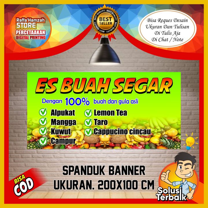 Spanduk Banner Backdrop Spanduk Es Buah Banner Es Buah Spanduk Es