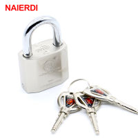 NAIERDI Super B Grade Padlocks Silver Color Portable Lock Security Anti-Theft Rustproof Luggage Suitcase Gym Padlock Door Lock